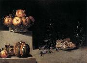 HAMEN, Juan van der Still-Life with Fruit and Glassware Germany oil painting reproduction